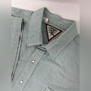 Vintage Cowboys Turtle Association Roper Western Pearl Snap men Top sz. 2XL GHN5